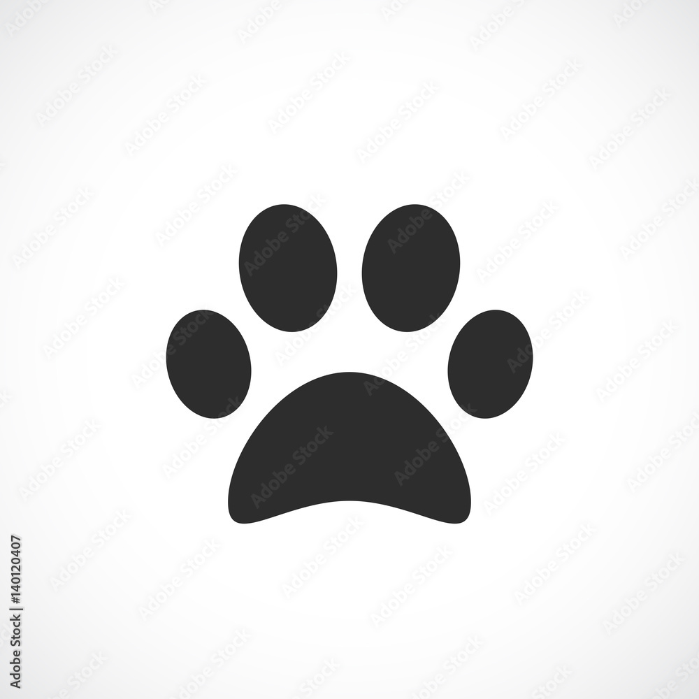 Dog paw vector icon Dog paw vector icon