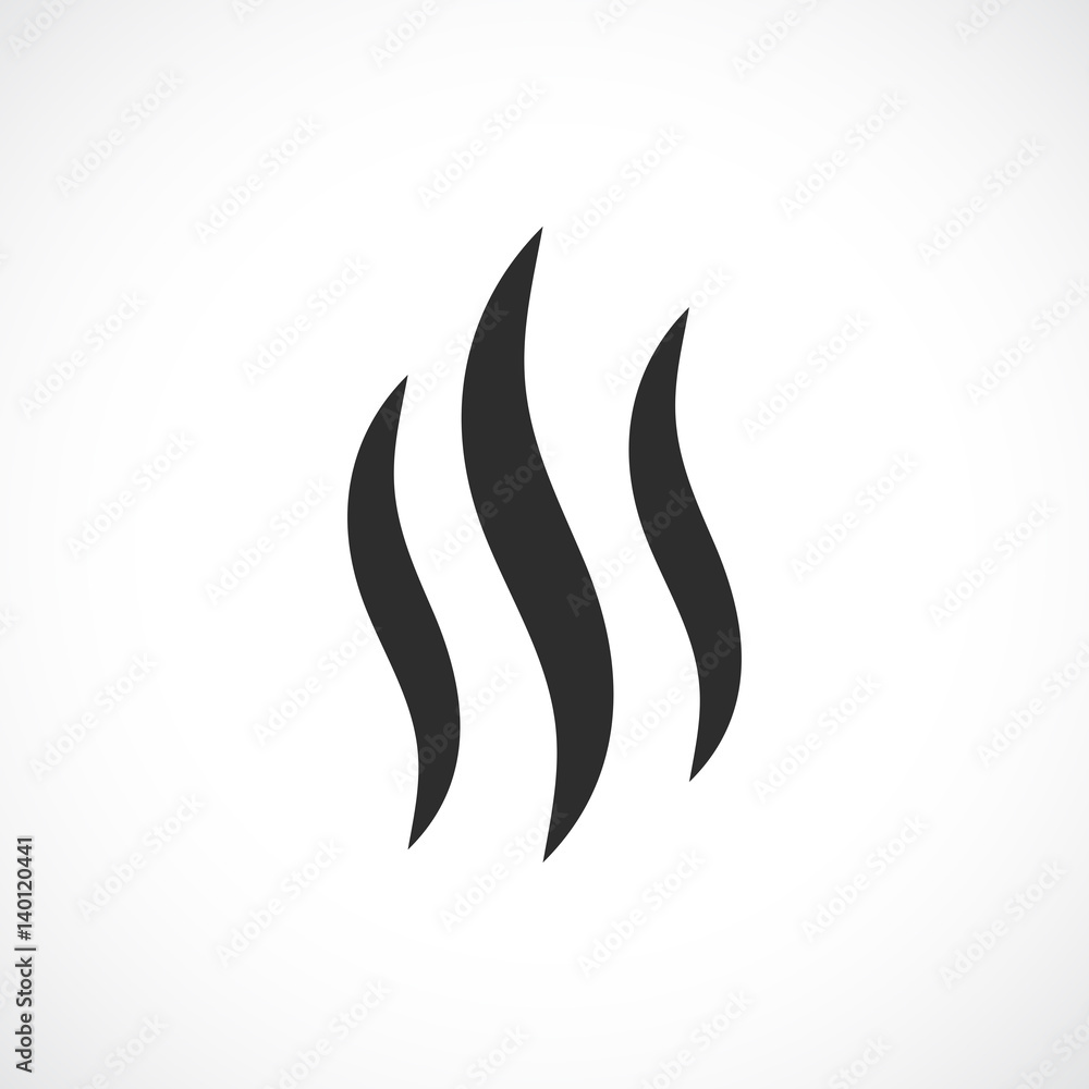 Smoke hot vector icon Smoke hot vector icon