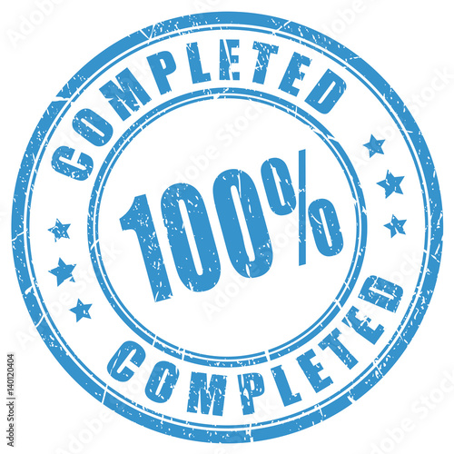 100 completed rubber stamp