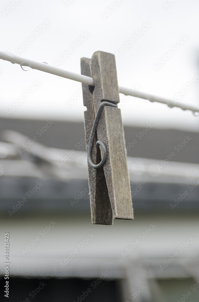Clip washing on the line Clip washing on the line