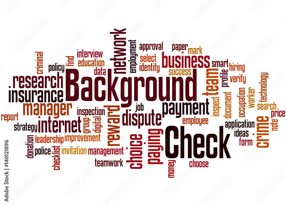 Background check, word cloud concept 2 Background check, word cloud concept 2