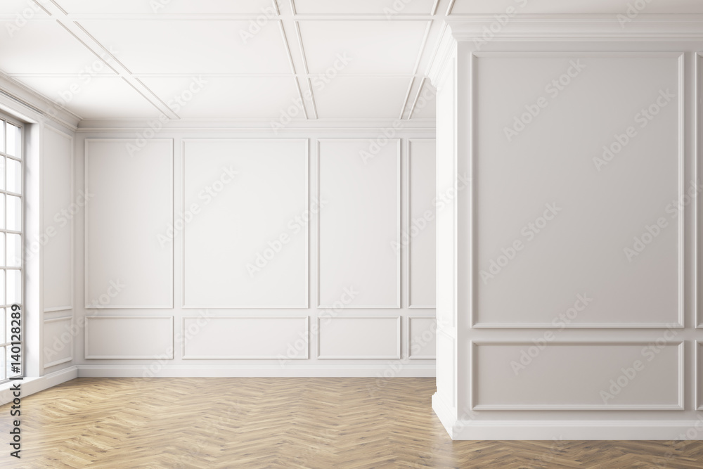 Empty white room with a window, toned Empty white room with a window, toned