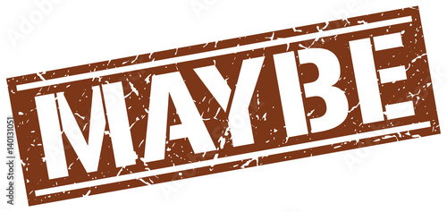 maybe square grunge stamp