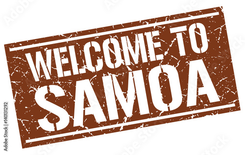 welcome to Samoa stamp