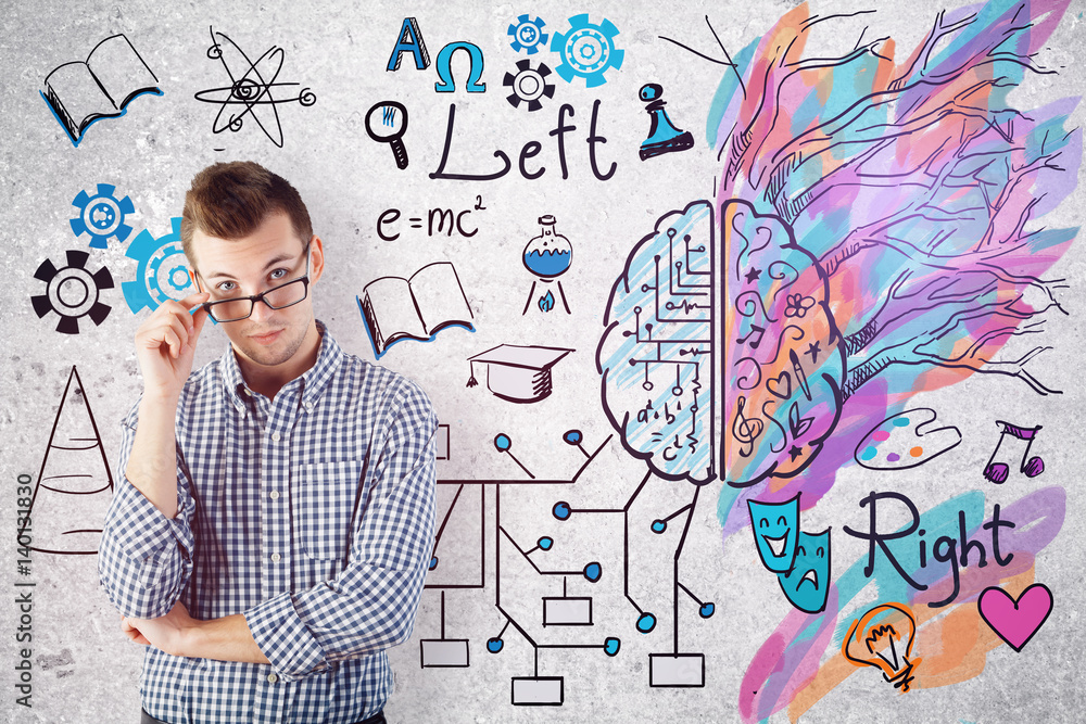 Creative and analytical thinking concept Creative and analytical thinking concept