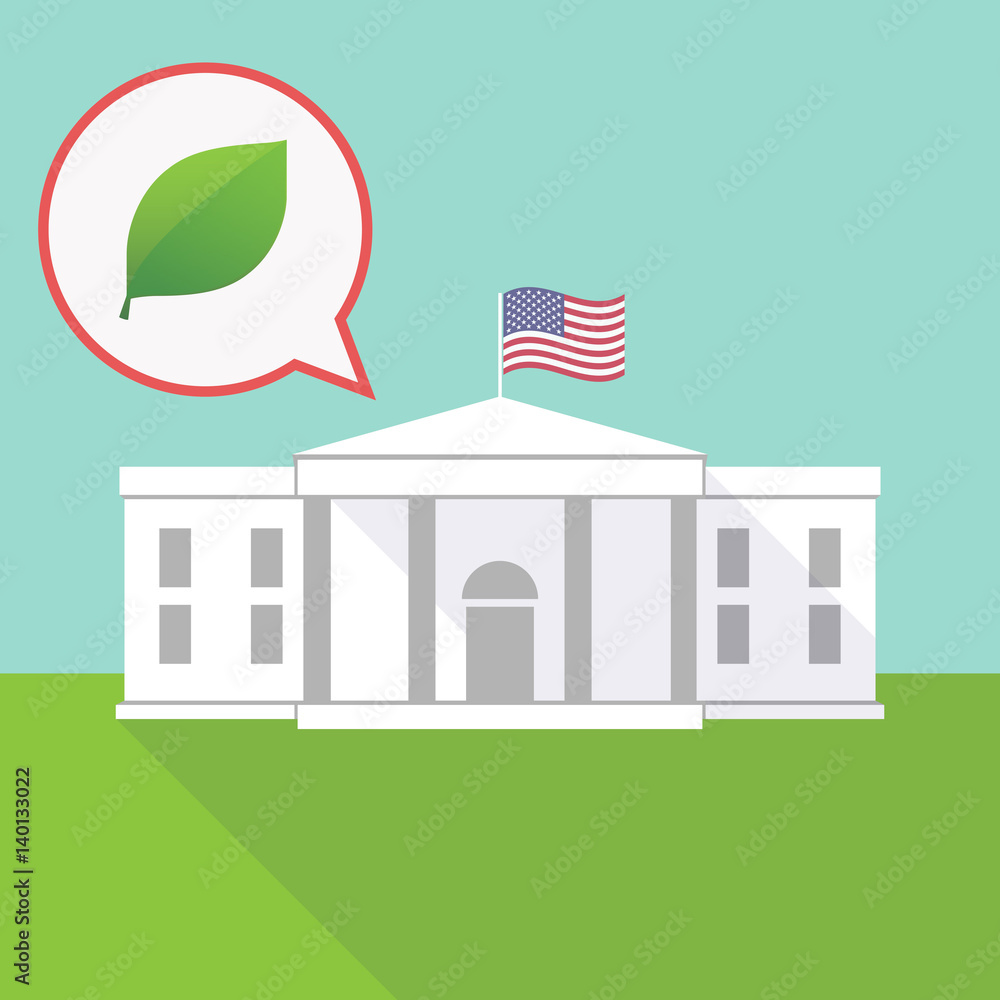 the White House with a balloon and a green leaf the White House with a balloon and a green leaf