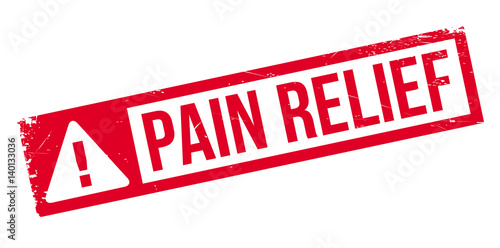Pain Relief rubber stamp. Grunge design with dust scratches. Effects can be easily removed for a clean, crisp look. Color is easily changed.