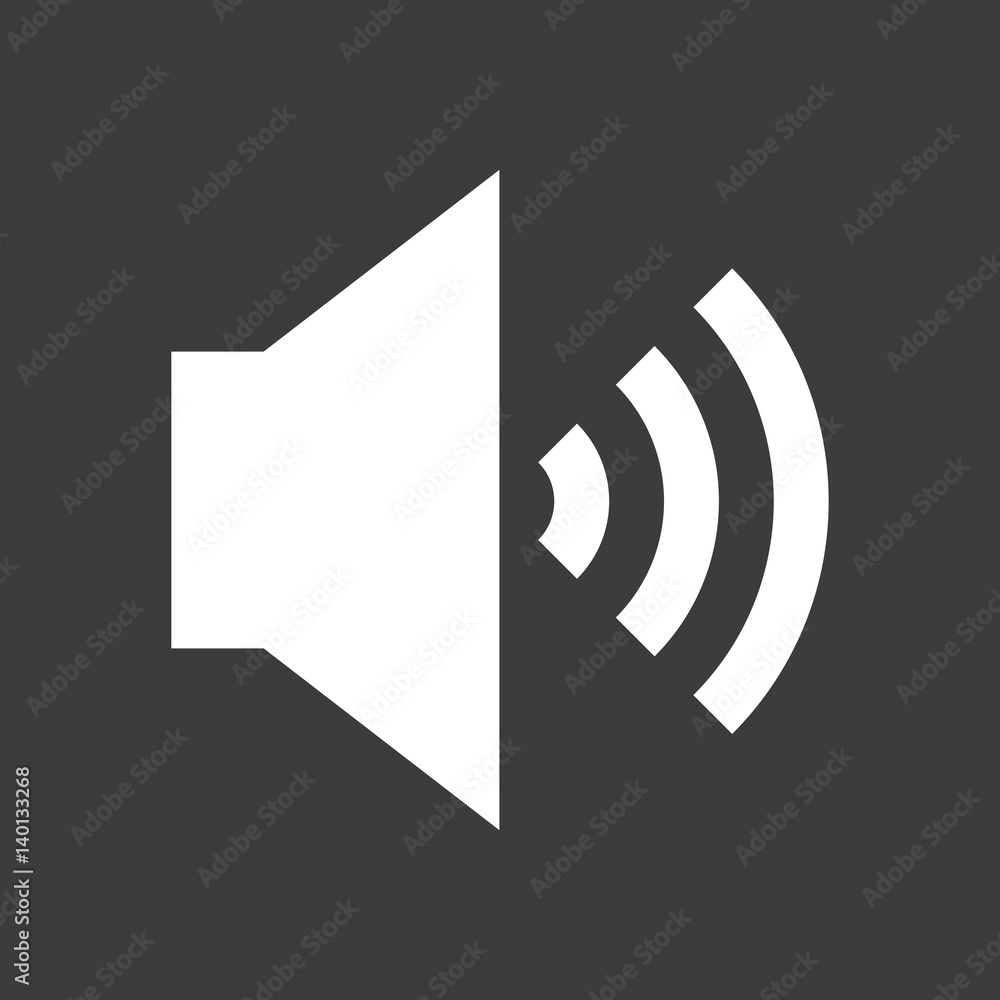 Isolated vector illustration of a speaker volume sign Isolated vector illustration of a speaker volume sign