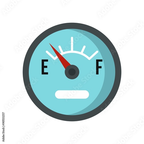 Automobile fuel sensor icon, flat style