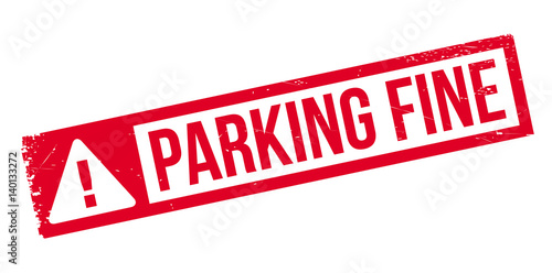 Parking Fine rubber stamp. Grunge design with dust scratches. Effects can be easily removed for a clean, crisp look. Color is easily changed.