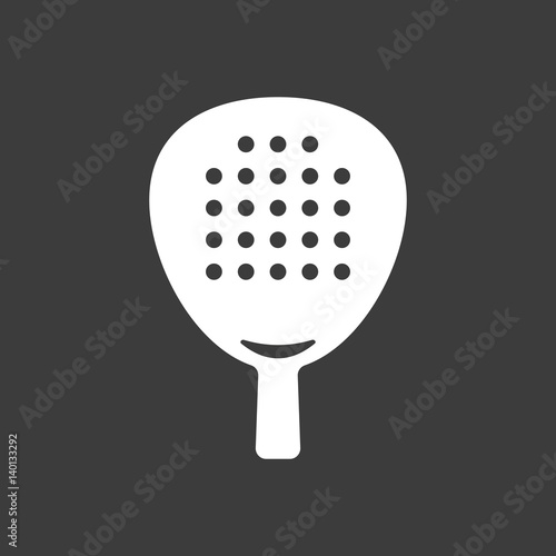 Isolated vector illustration of  a paddle racket