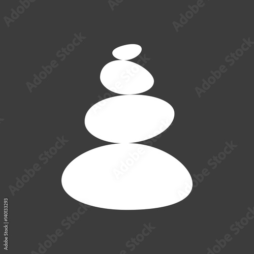Isolated vector illustration of  a stacked zen stones