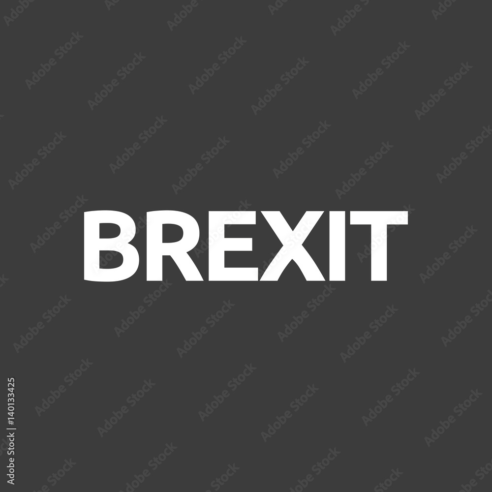 Isolated vector illustration of  the word BREXIT