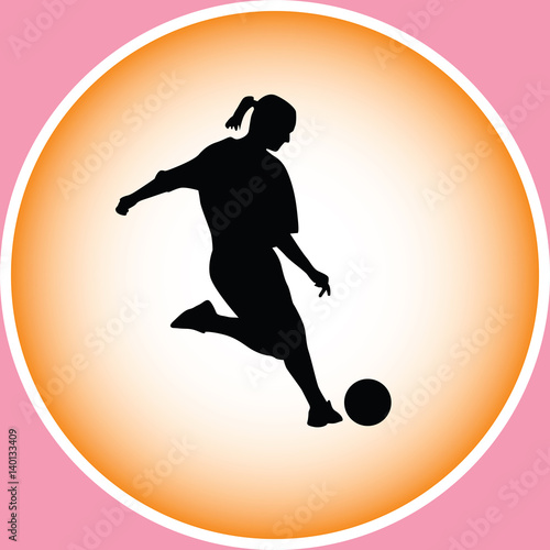 woman play soccer