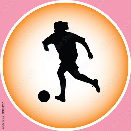 woman play soccer