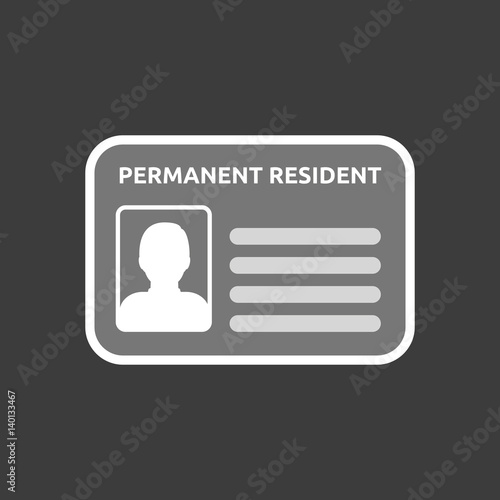 Isolated vector illustration of  a green card