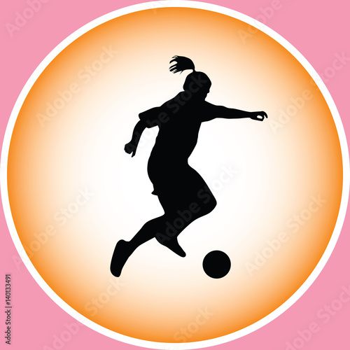 woman play soccer