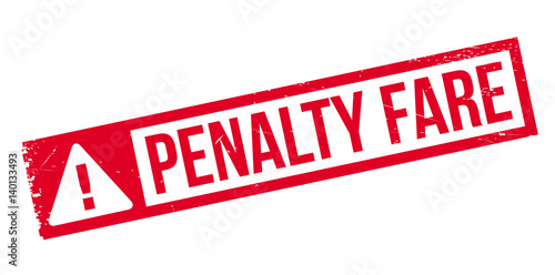 Penalty Fare rubber stamp. Grunge design with dust scratches. Effects can be easily removed for a clean, crisp look. Color is easily changed.
