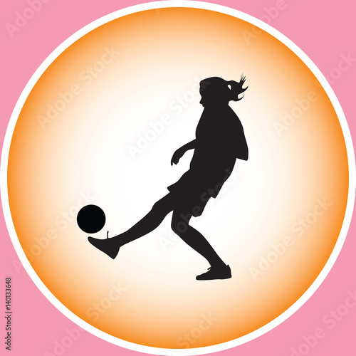 woman play soccer