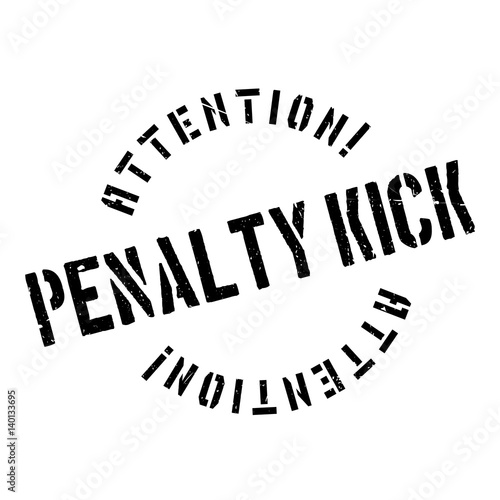 Penalty Kick rubber stamp. Grunge design with dust scratches. Effects can be easily removed for a clean, crisp look. Color is easily changed.