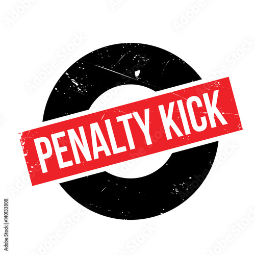 Penalty Kick rubber stamp. Grunge design with dust scratches. Effects can be easily removed for a clean, crisp look. Color is easily changed.