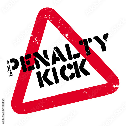 Penalty Kick rubber stamp. Grunge design with dust scratches. Effects can be easily removed for a clean, crisp look. Color is easily changed.
