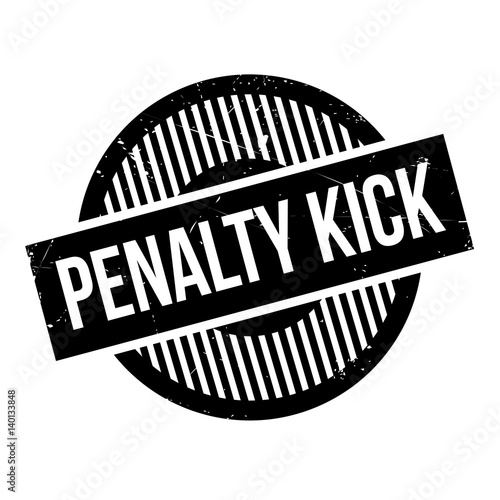 Penalty Kick rubber stamp. Grunge design with dust scratches. Effects can be easily removed for a clean, crisp look. Color is easily changed.