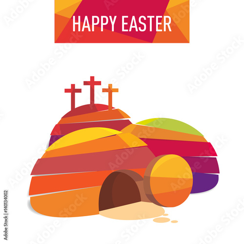 Easter Resurrection Cave Jesus Risen Congratulation postcard
