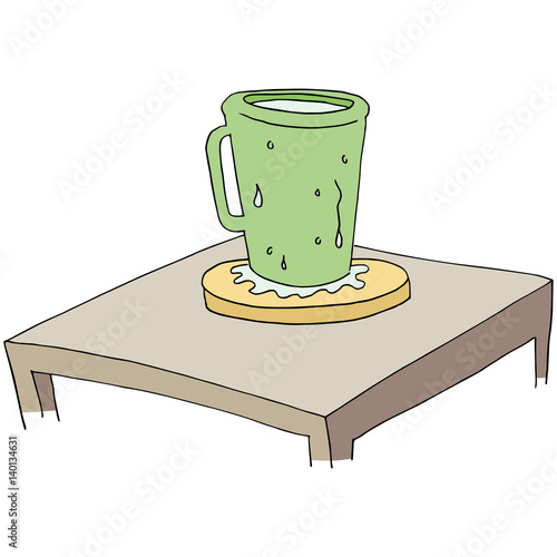 coaster protecting table from moisture