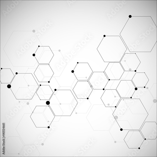 Abstract hexagonal structures