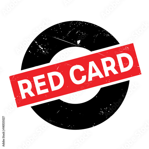 Red Card rubber stamp. Grunge design with dust scratches. Effects can be easily removed for a clean, crisp look. Color is easily changed.