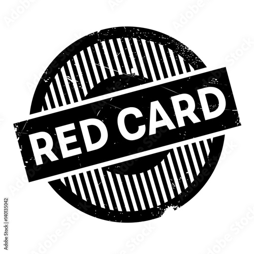 Red Card rubber stamp. Grunge design with dust scratches. Effects can be easily removed for a clean, crisp look. Color is easily changed.