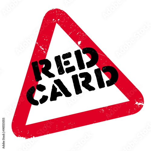 Red Card rubber stamp. Grunge design with dust scratches. Effects can be easily removed for a clean, crisp look. Color is easily changed.
