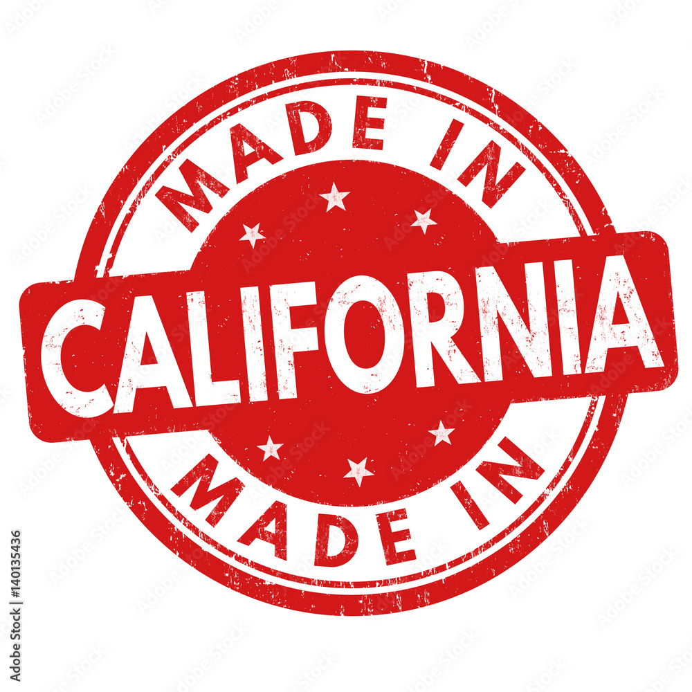 Made in California sign or stamp Made in California sign or stamp
