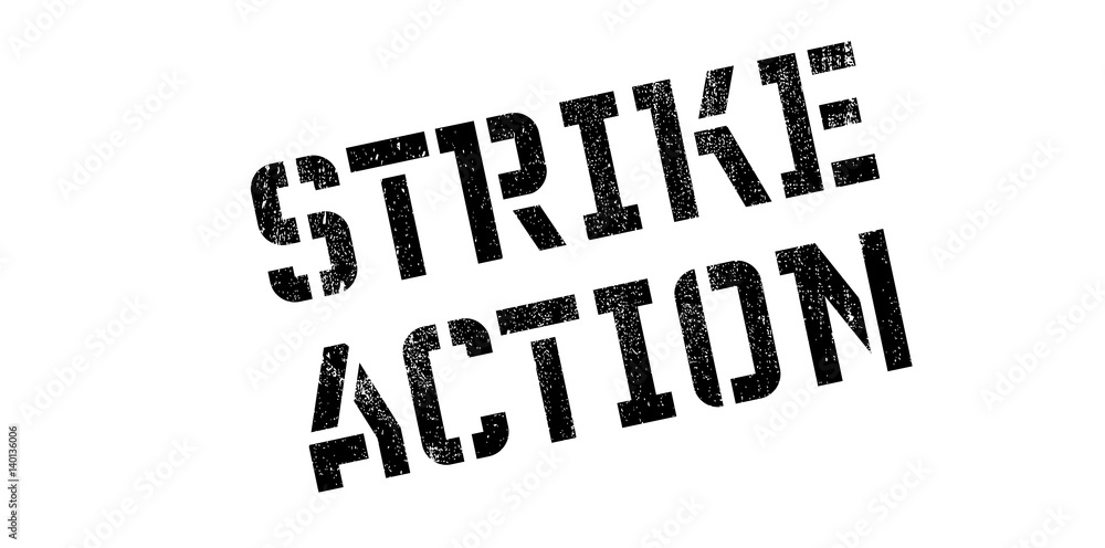 Strike Action rubber stamp. Grunge design with dust scratches. Effects can be easily removed for a clean, crisp look. Color is easily changed. Strike Action rubber stamp. Grunge design with dust scratches. Effects can be easily removed for a clean, crisp look. Color is easily changed.