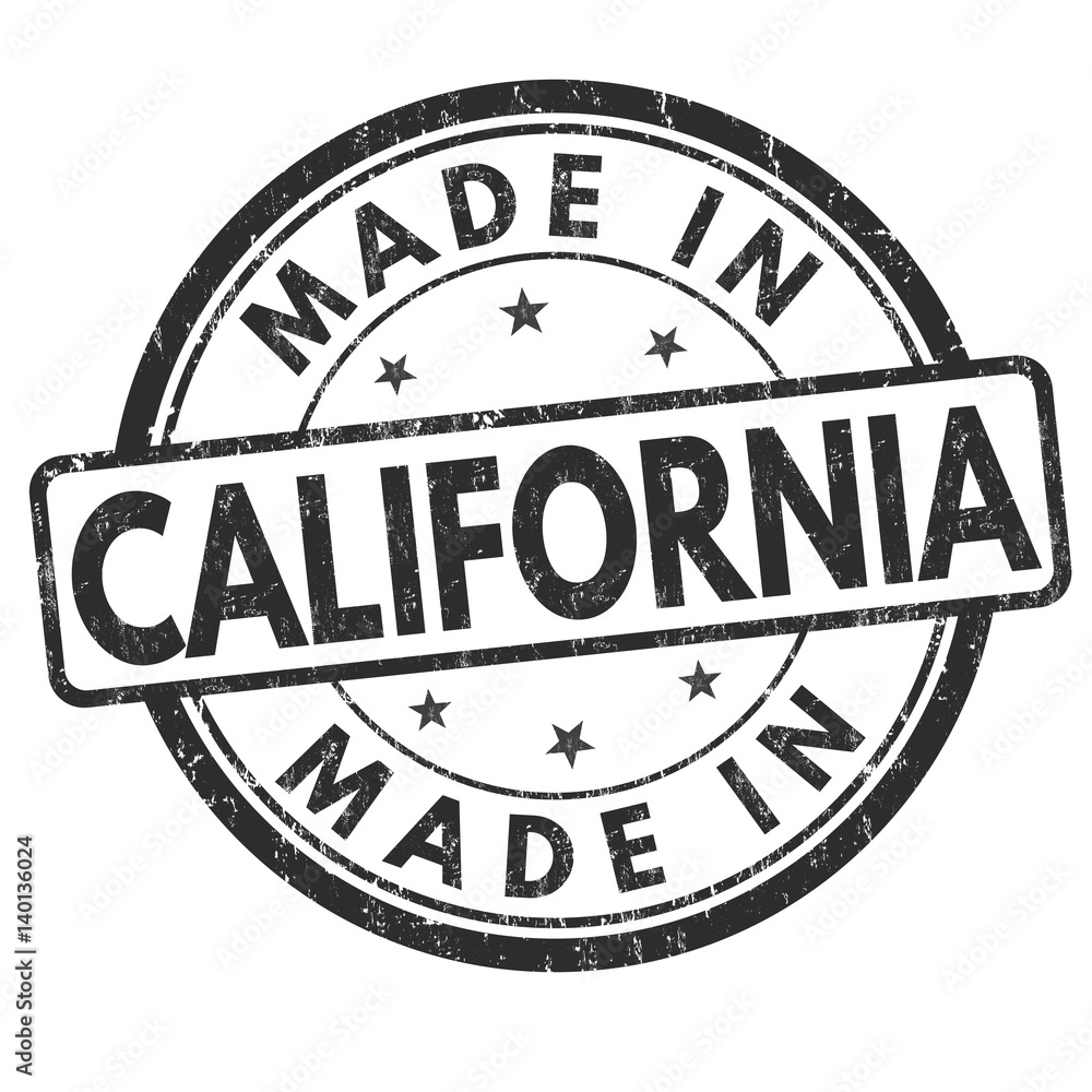 Made in California sign or stamp