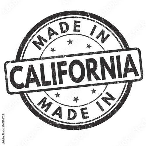 Made in California sign or stamp