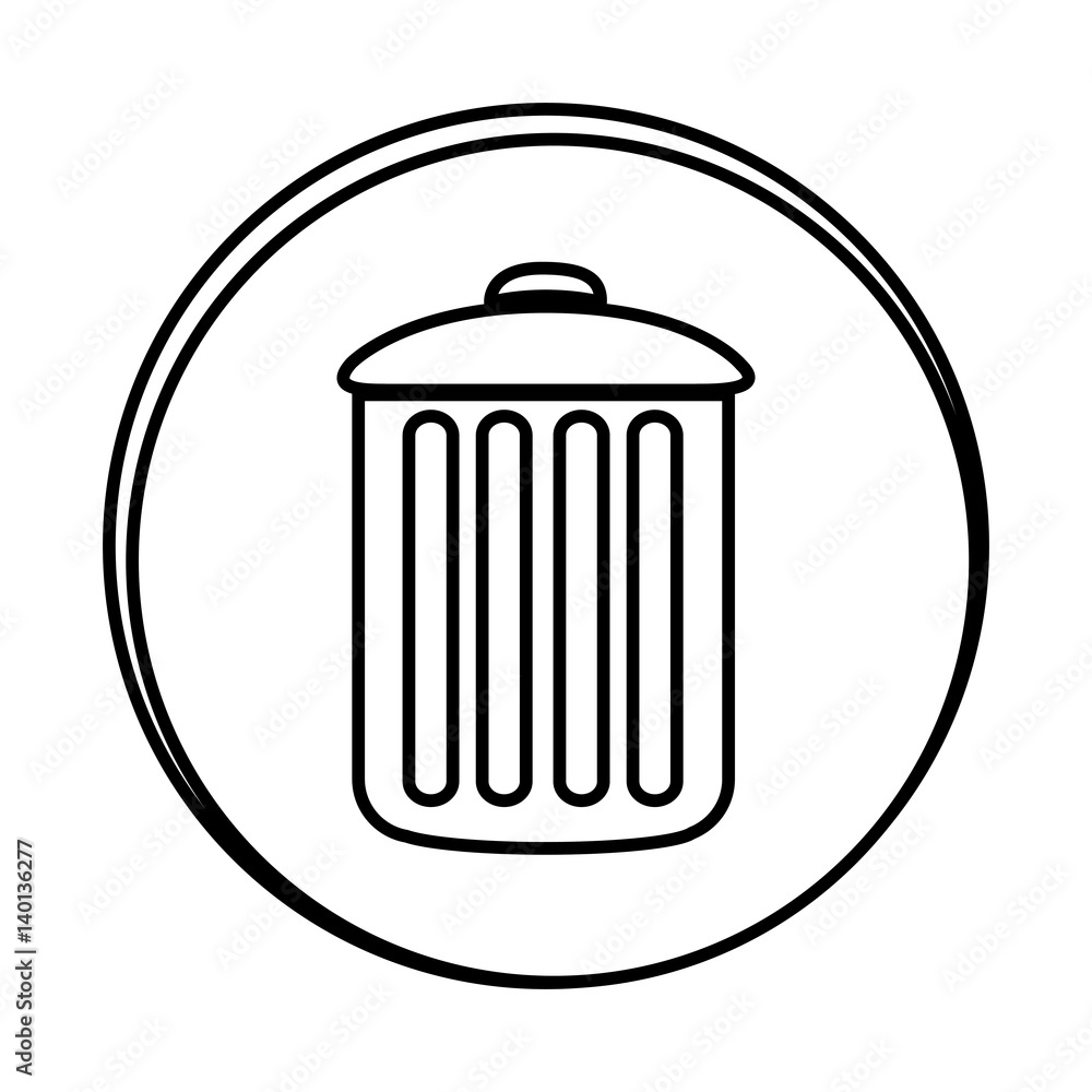 silhouette symbol can trash icon, vector illustraction design silhouette symbol can trash icon, vector illustraction design