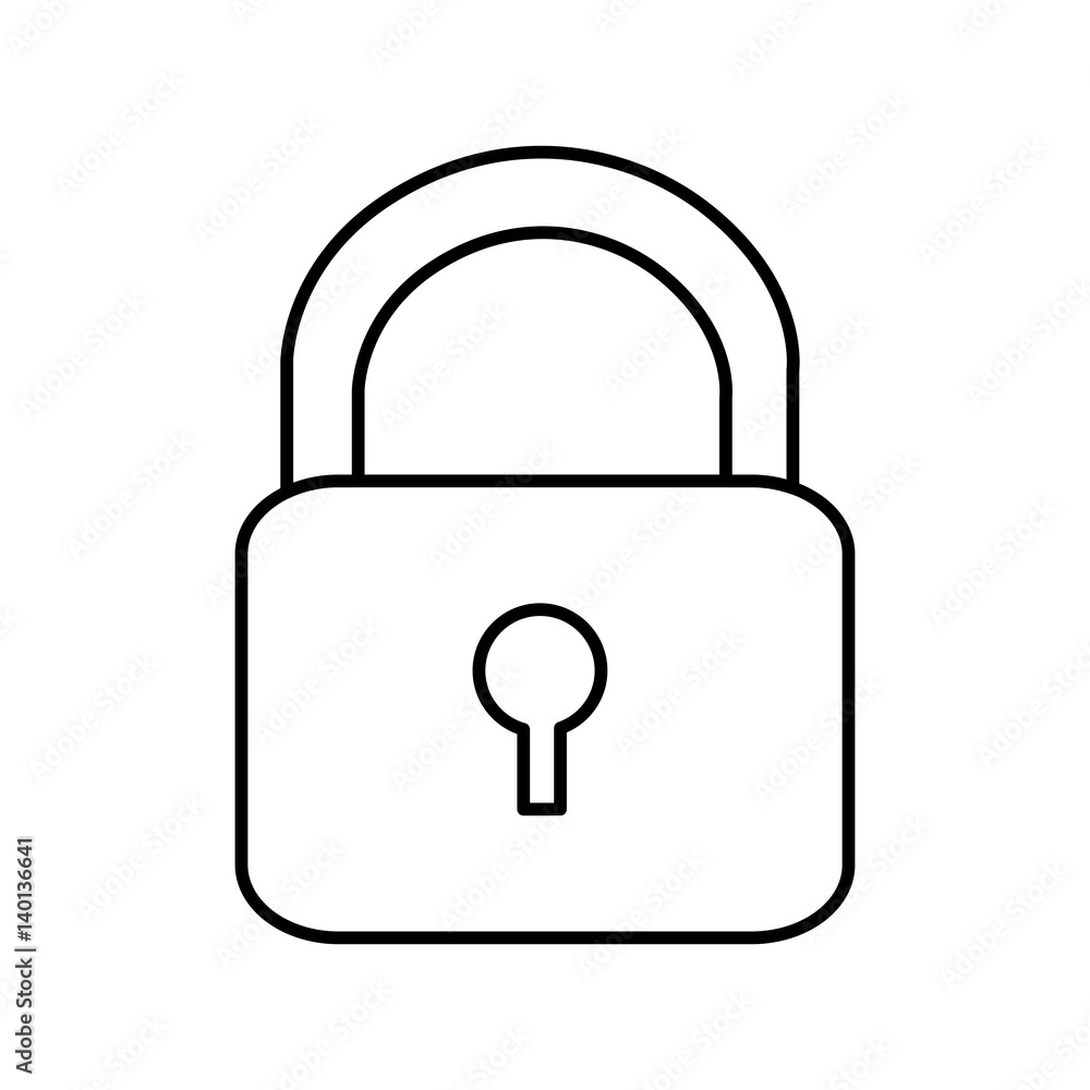 silhouette lock close icon, vector illustraction design image silhouette lock close icon, vector illustraction design image