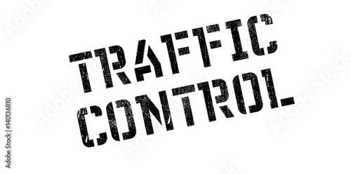 Traffic Control rubber stamp. Grunge design with dust scratches. Effects can be easily removed for a clean, crisp look. Color is easily changed.