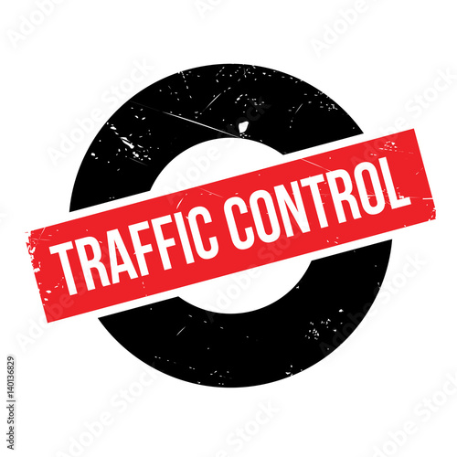 Traffic Control rubber stamp. Grunge design with dust scratches. Effects can be easily removed for a clean, crisp look. Color is easily changed.
