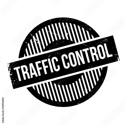 Traffic Control rubber stamp. Grunge design with dust scratches. Effects can be easily removed for a clean, crisp look. Color is easily changed.