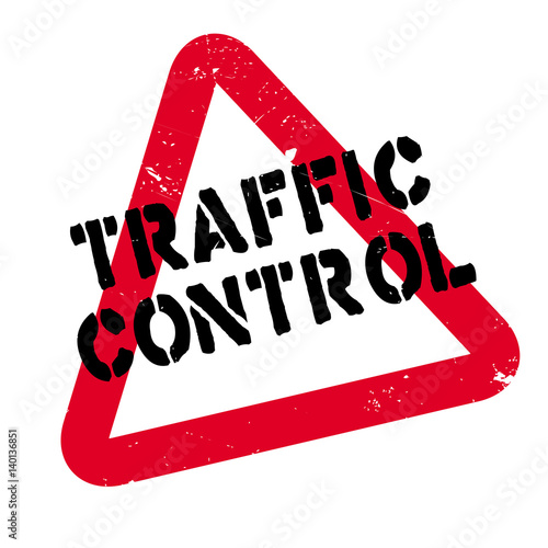 Traffic Control rubber stamp. Grunge design with dust scratches. Effects can be easily removed for a clean, crisp look. Color is easily changed.
