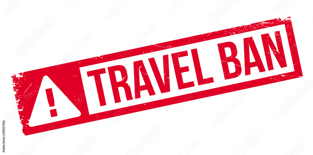 Travel Ban rubber stamp. Grunge design with dust scratches. Effects can be easily removed for a clean, crisp look. Color is easily changed. Travel Ban rubber stamp. Grunge design with dust scratches. Effects can be easily removed for a clean, crisp look. Color is easily changed.