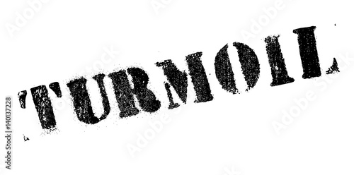 Turmoil rubber stamp. Grunge design with dust scratches. Effects can be easily removed for a clean, crisp look. Color is easily changed.