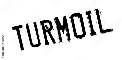 Turmoil rubber stamp. Grunge design with dust scratches. Effects can be easily removed for a clean, crisp look. Color is easily changed.