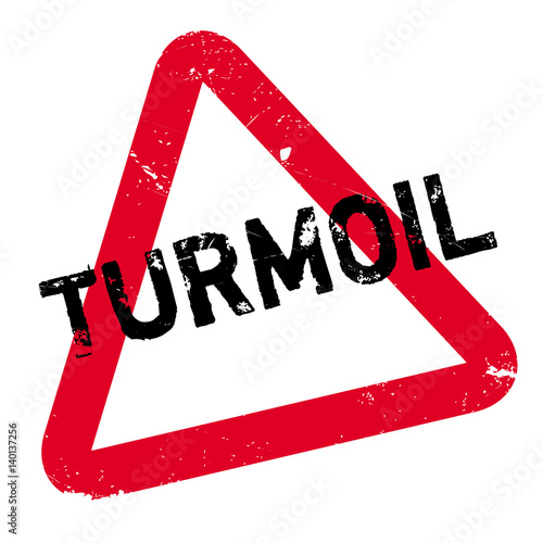 Turmoil rubber stamp. Grunge design with dust scratches. Effects can be easily removed for a clean, crisp look. Color is easily changed.