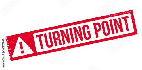 Turning Point rubber stamp. Grunge design with dust scratches. Effects can be easily removed for a clean, crisp look. Color is easily changed.