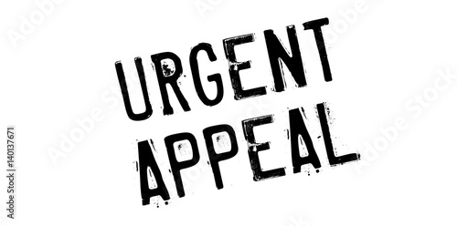 Urgent Appeal rubber stamp. Grunge design with dust scratches. Effects can be easily removed for a clean, crisp look. Color is easily changed.