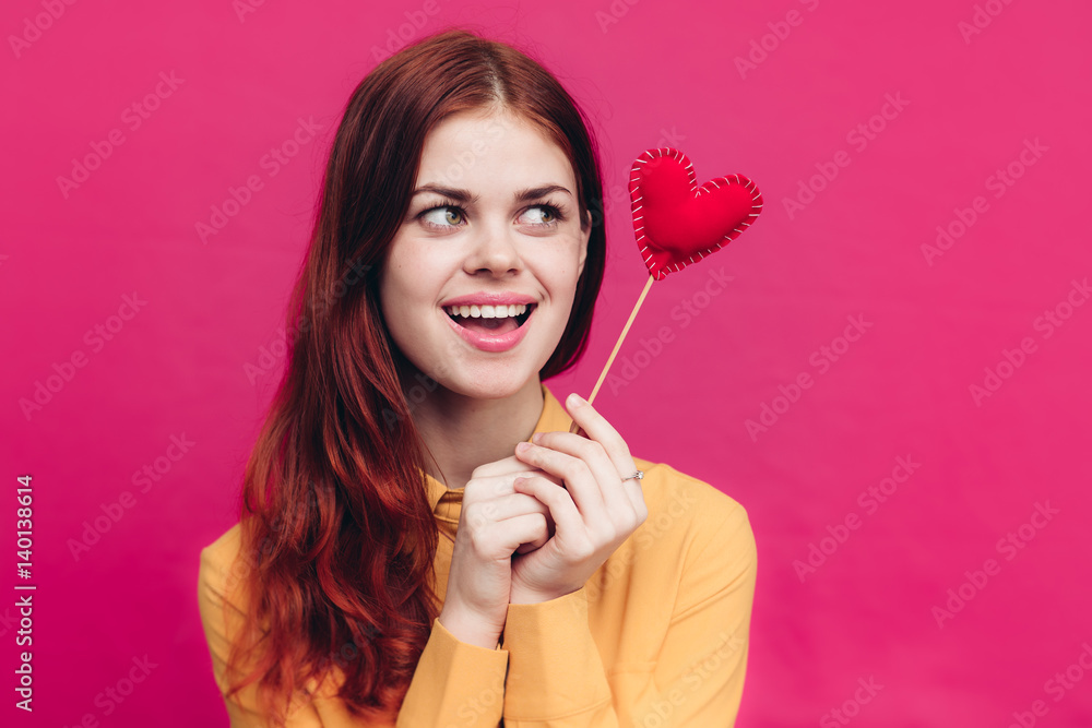 brunette with heart in hand, valentines day, brunette with heart in hand, valentines day,